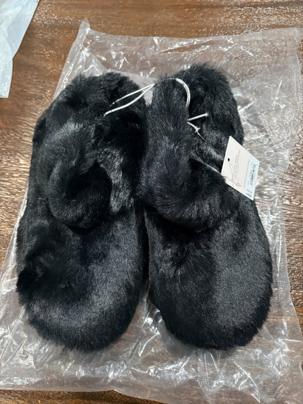 Lauren Conrad Kohls Fuzzy Soft Piarry Black House Slippers Boots Ladies sz Large